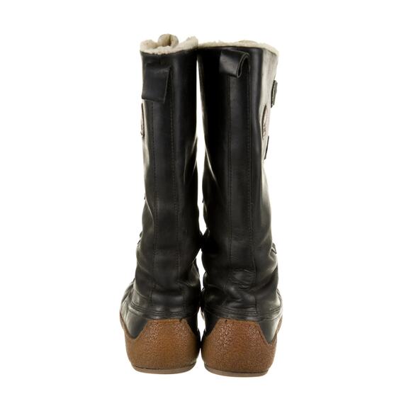 Sorel 8 Chugalug Tall Leather $240 Waterproof Winter Boots Shearling Fur Black - Picture 5 of 6